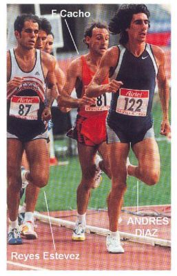 1.999 Andrés Díaz (gallego),Reyes Estévez y Fermín Cacho en 1.500 m.
