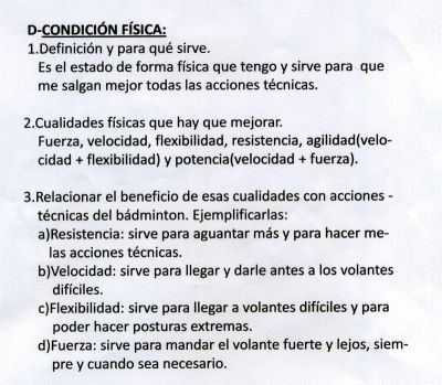 Badminton.Apuntes realizados por Elena Cambón..2.010
