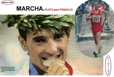 2.004 Paquillo Fernández.Plata en la Olimpiada de Atenas.
