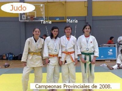 2.007-08 Judo.Tania y María campeonas provinciales.
