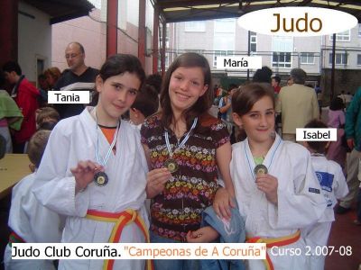 2.007-08 Judo.Tania, María e Isabel campeonas de A Coruña.
