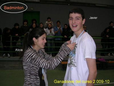 2.009-10 Badminton."VII torneo": Alicia y Javier.
