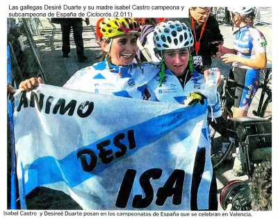 2.011 Desiré Duarte e Isabel Castro campeona y subcampeona de España de Ciclocross.Gallegas.La Voz
