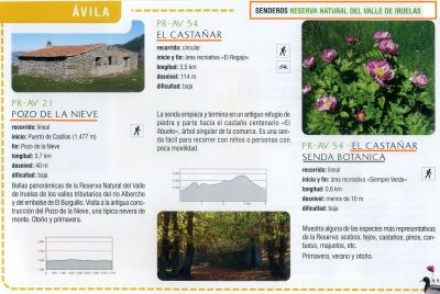 Avila.Iruelas.Tres rutas: Pozo de la Nieve, El Castañar y El Castañar Senda Botánica.
