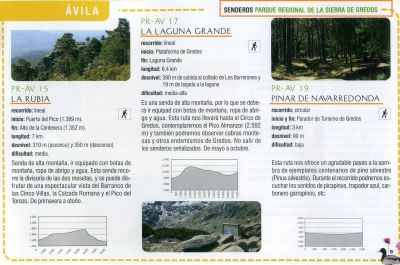 Avila.Sierra de Gredos.Tres rutas: La Rubia, La Laguna grande y Pinar de Navarredonda (Parador de Turismo)
