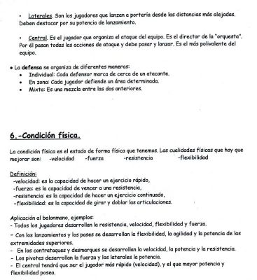 1 Balonmano.Serafín González 3º B.6 táctica y condición física.
