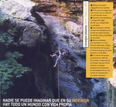 Espeleología.2 Consejos.Cueva de Mortero de Astrano.Cantabria.2.004
