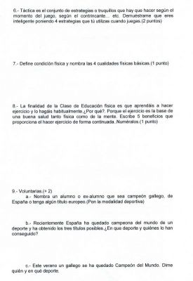 Badminton.Examen para 1º.2.010.
