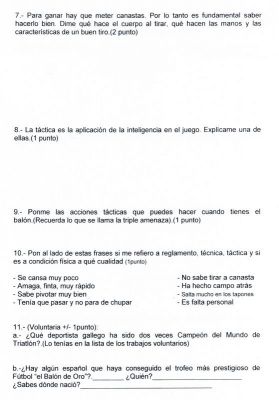 Baloncesto.Examen para 1º de la ESO.Recuperación.2.011
