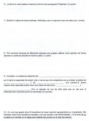 Condición Física.Examen para 4º de la ESO.2.011
