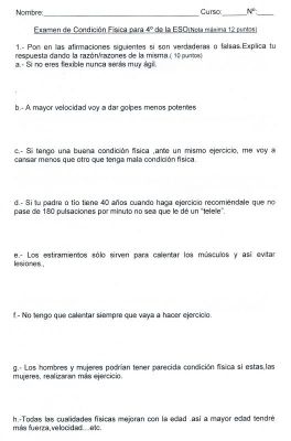 Condición Física.Examen para 4º de la ESO.2.008 (Con apuntes delante)
