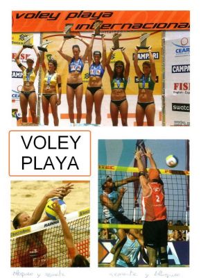 Voley Playa.Remate y bloqueo
