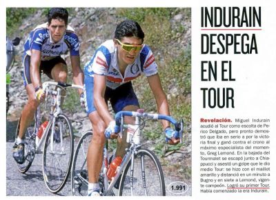 1.991 Miguel Indurain conquista su primer Tour de Francia.As.
