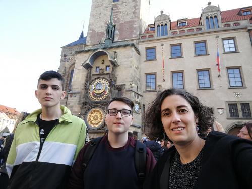 Marta, Adrián e Iván en Praga