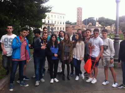 Alumnos de 1º bacharelato en Roma, maio 2016
