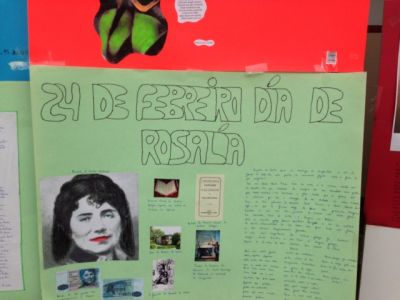 24 de febreiro. Día de Rosalía
Exposición sobre Rosalía feita por alumnado de 1º e 2º ESO, coordina Dinamización Lingüística.
Palabras chave: exposición