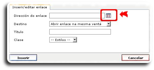 Inserir enlace a ficheiro