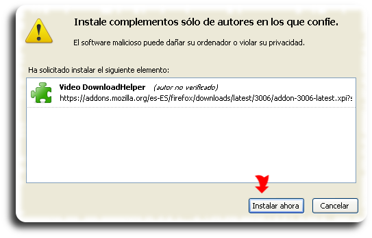 Instalar complemento