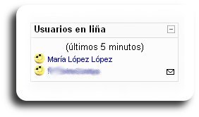 Bloque de usuarios conectados ó curso