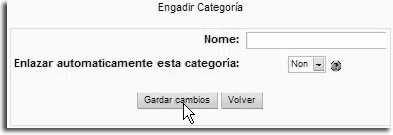 Formulario para engadir categoría