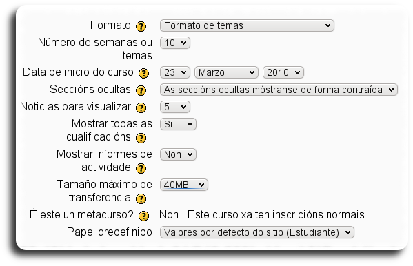 Configuración xeral