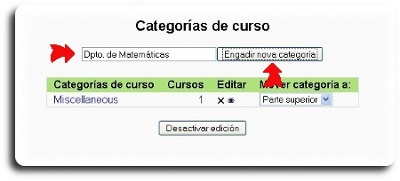 Engadir nova categoría