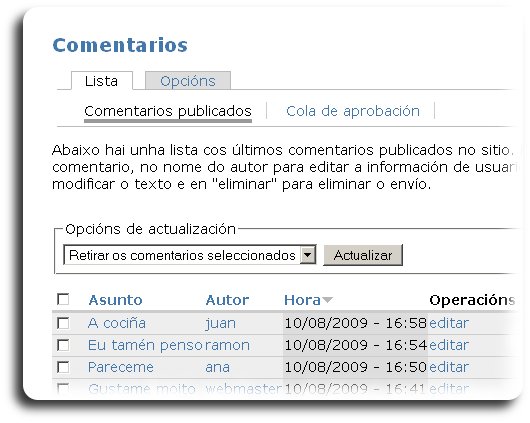 Websdinámicas: Drupal Administradores: 1.3. Comentarios