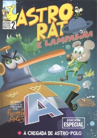 Portada de Astro-Rato e Lampadiña. A chegada de Astro-Polo