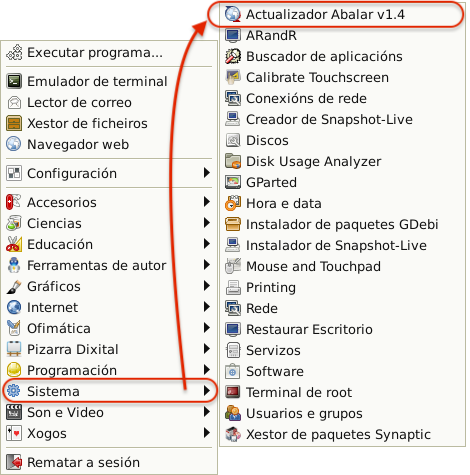 Actualizador Abalar