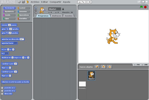 captura do aplicativo scratch