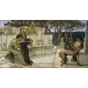 Sappho and Alcaeus by Lawrence Alma-Tadema. On view at The Walters Art Museum