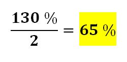 Imagen con la operación 130% entre 2