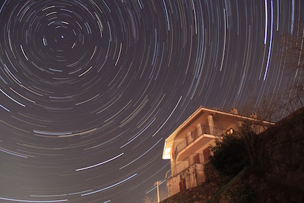 Movimiento aparente de las estrellas.