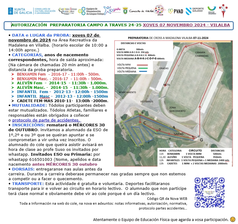 Preparatoria Campo Traves Insua Bermudez Madalena 7 novembro 2024 Vilalba PVAD XOGADE