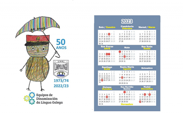 50º Anivesario - Calendario de peto 2023