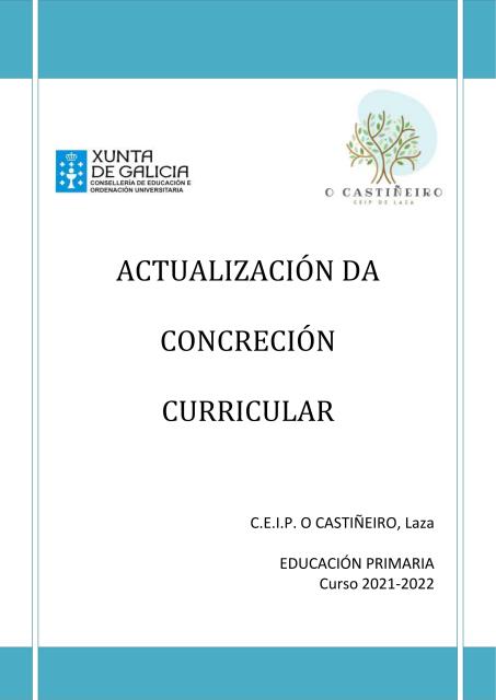 MODIFICACIÓN DA CONCRECIÓN CURRICULAR