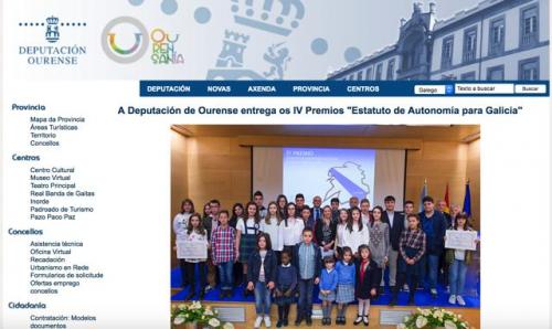 Web da Deputación de Ourense