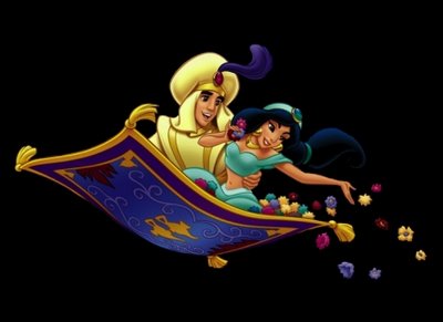 Aladino na súa alfombra voadora