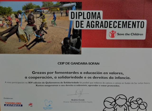 AGRADECEMENTO SAVE THE CHILDREN