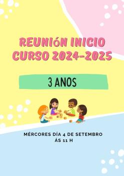 Reunión alumnado de 3 anos