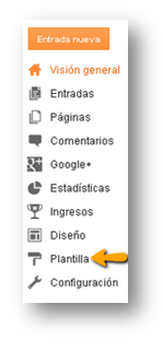 Menú general blogger, plantilla