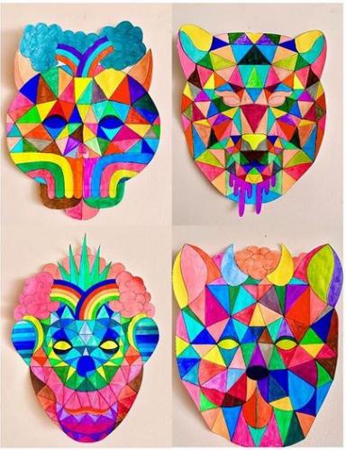 máscaras do artista Okuda San Miguel 