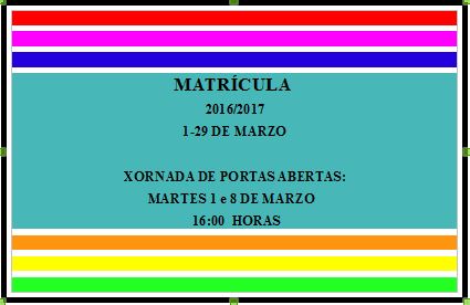 MATRÍCULA 16-17 E XORNADA PORTAS ABERTAS