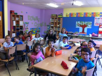With the 2nd graders
