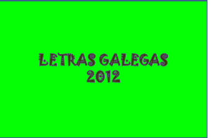LETRAS GALEGAS 2012