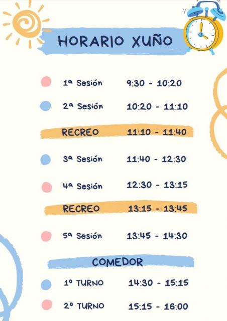 HORARIO LECTIVO XUÑO