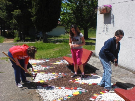 Preparando o mosaico