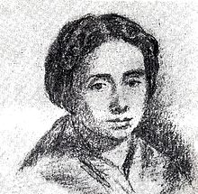 Rosalía de Castro nun debuxo da súa filla Alejandra