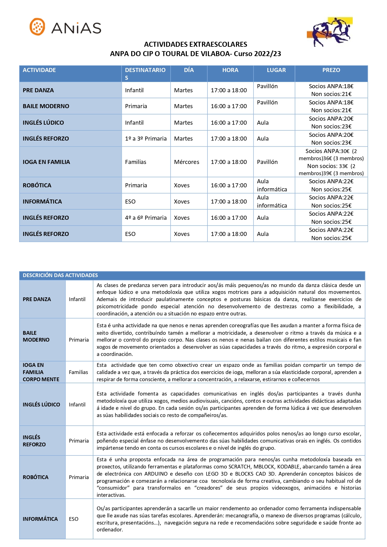 EXTRAESCOLARES