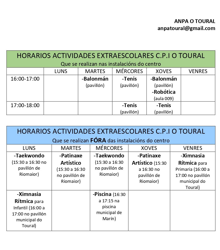 horarios